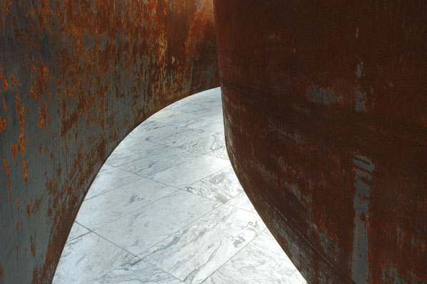 Richard Serra Intersection II 1992 detail of installation 